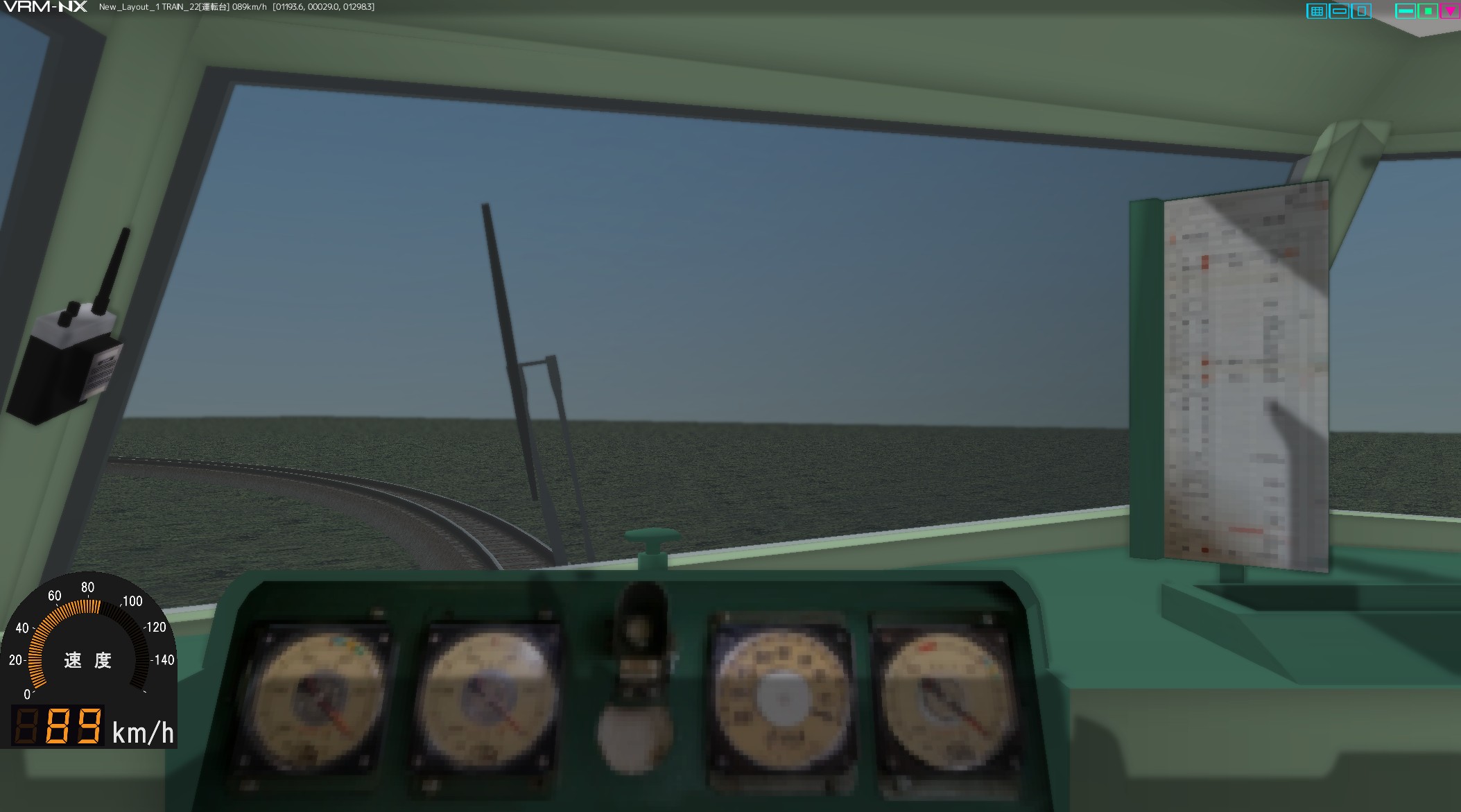160km/hメーター表示例